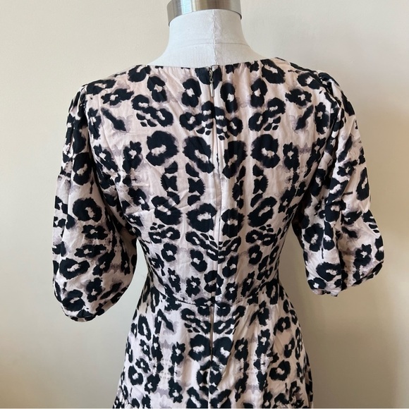 Rebecca Taylor $495 kaleidoscope leopard pattern midi dress 17587 - Picture 10 of 13